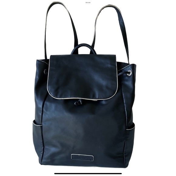 Vera Bradley Faux Leather Black Drawstring Backpack - Picture 2 of 12